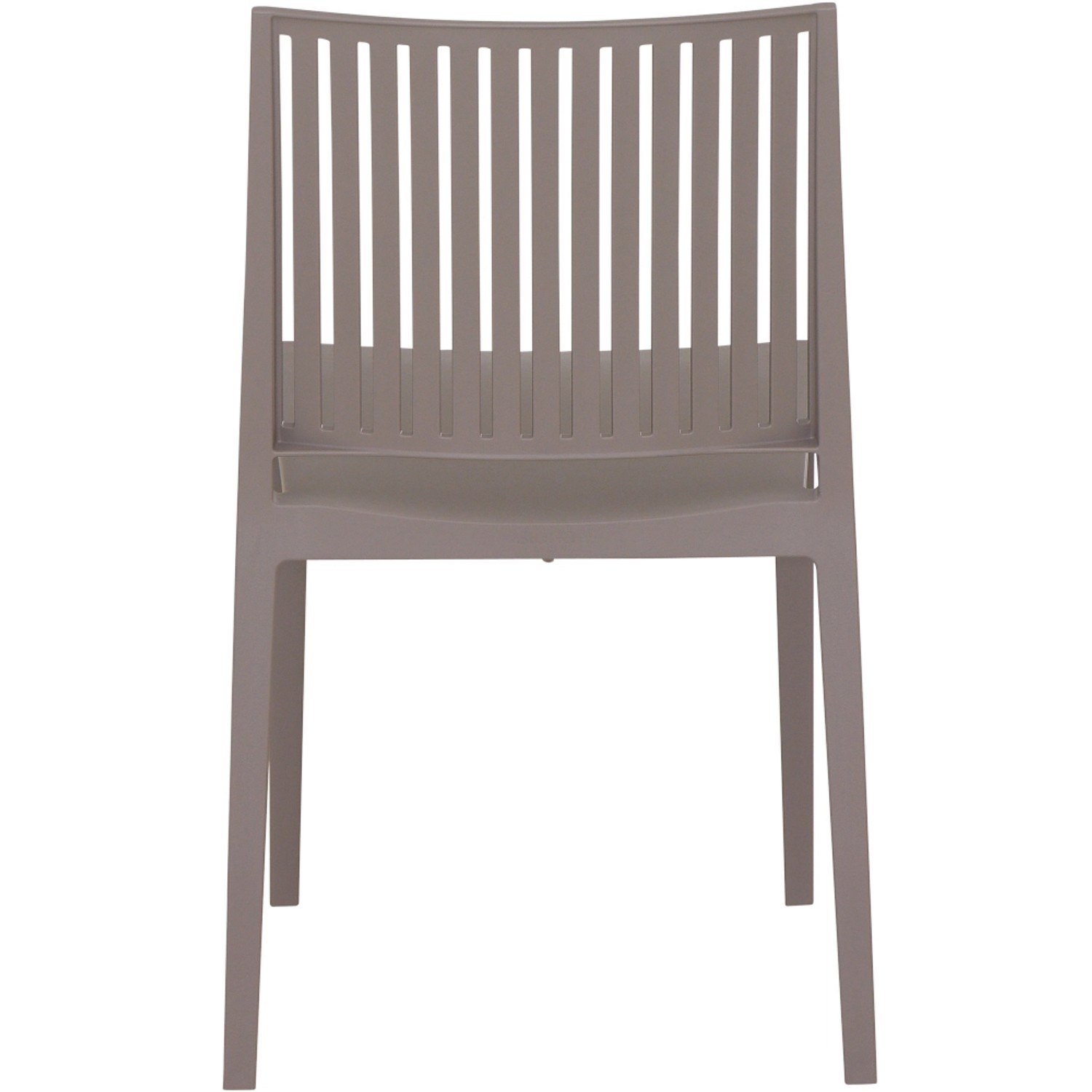 Siena Garden Stapelstuhl Lane, taupe, Rückenlehne mit Streben, Gartenstuhl