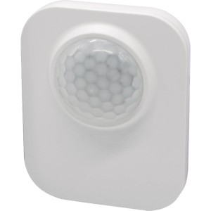 Weiße Funk-Türklingel mit Bewegungsmelder für zuverlässige Besuchserkennung.