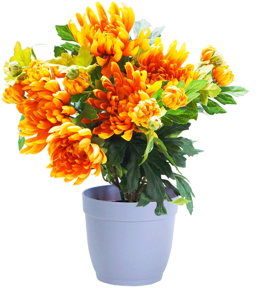 Kunstpflanze Chrysantheme im Topf Gelb kaufen bei OBI