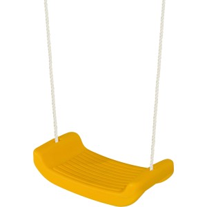 Gelbe Schaukel für Kinder, Schalensitz aus Kunststoff mit Seilen, für Rutschen & Schaukeln.