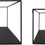 2er Set: Schwarze Mirrors & More Metall-Wandregale Lisa im modernen Design.