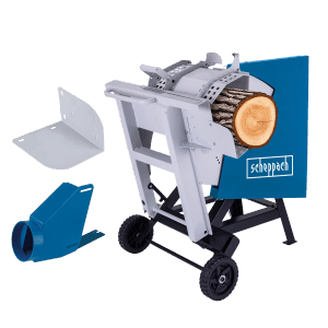 Scheppach HS550 Wippsäge 400V mit Holz, Spänefang und Schutzblech.