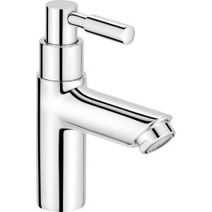 Chromfarbene baliv Kaltwasserarmatur KV-4030 für Waschbecken im Teleskop-Design.