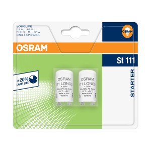 Osram Starter für Leuchtstofflampe, 4-65W, im Blisterpack. Zündet Leuchtstoffröhren zuverlässig.