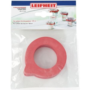 Leifheit Ersatzgummiringe (6 Stk.) für Drahtbügelgläser, rot, 43x71mm.