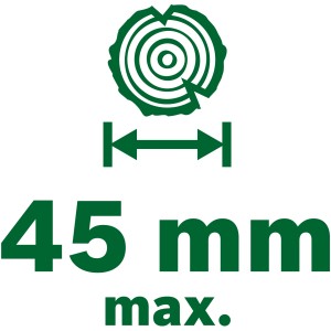 Maximaler Astdurchmesser 45 mm für Bosch Akku-Baumschere Advanced Prune 18V-45.