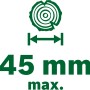 Maximaler Astdurchmesser 45 mm für Bosch Akku-Baumschere Advanced Prune 18V-45.