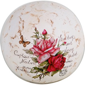 Deko-Kugel mit Rosenmotiv Ø 13 cm