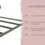 Kesseldruckimprägnierte Unterkonstruktion der Karibu Sauna Almeria mit Schutz vor Fäulnis.