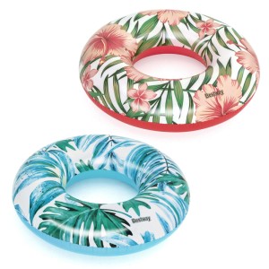 Bestway Schwimmringe Tropical Palms, 2 Designs mit tropischen Blättern und Blüten.
