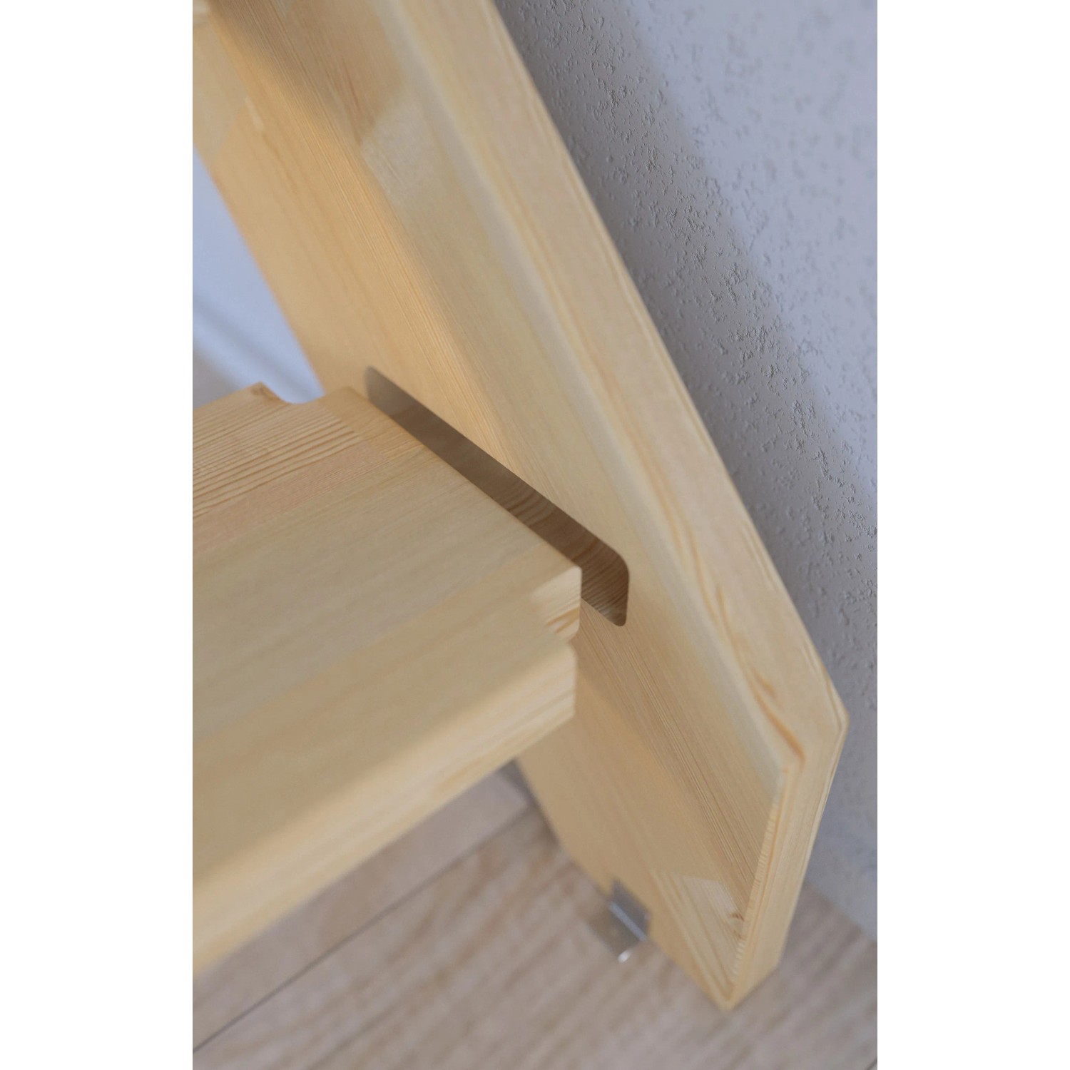 StarWood Treppe Korfu Fichte Gerade Holz-Edelstahl-Geländer Weiß L_2