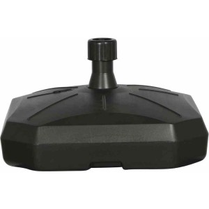 Anthrazitfarbener, befüllbarer Enne Plastica Schirmständer mit Rollen, 50 l.