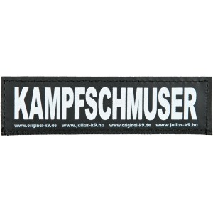 Julius K-9 Klettsticker "Kampfschmuser" Größe S für Hundegeschirr.