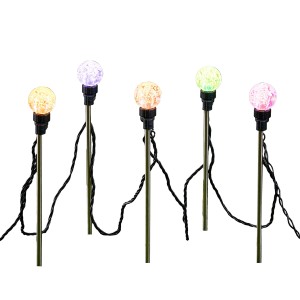 Luca Lighting LED-Partylichter mit Gartenstecker Outdoor 10 Leuchtmittel 450 cm
