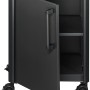 Enders Elektrogrill eFlow Pro 2 Shadow: Unterschrank mit offener Tür und Ablageböden.