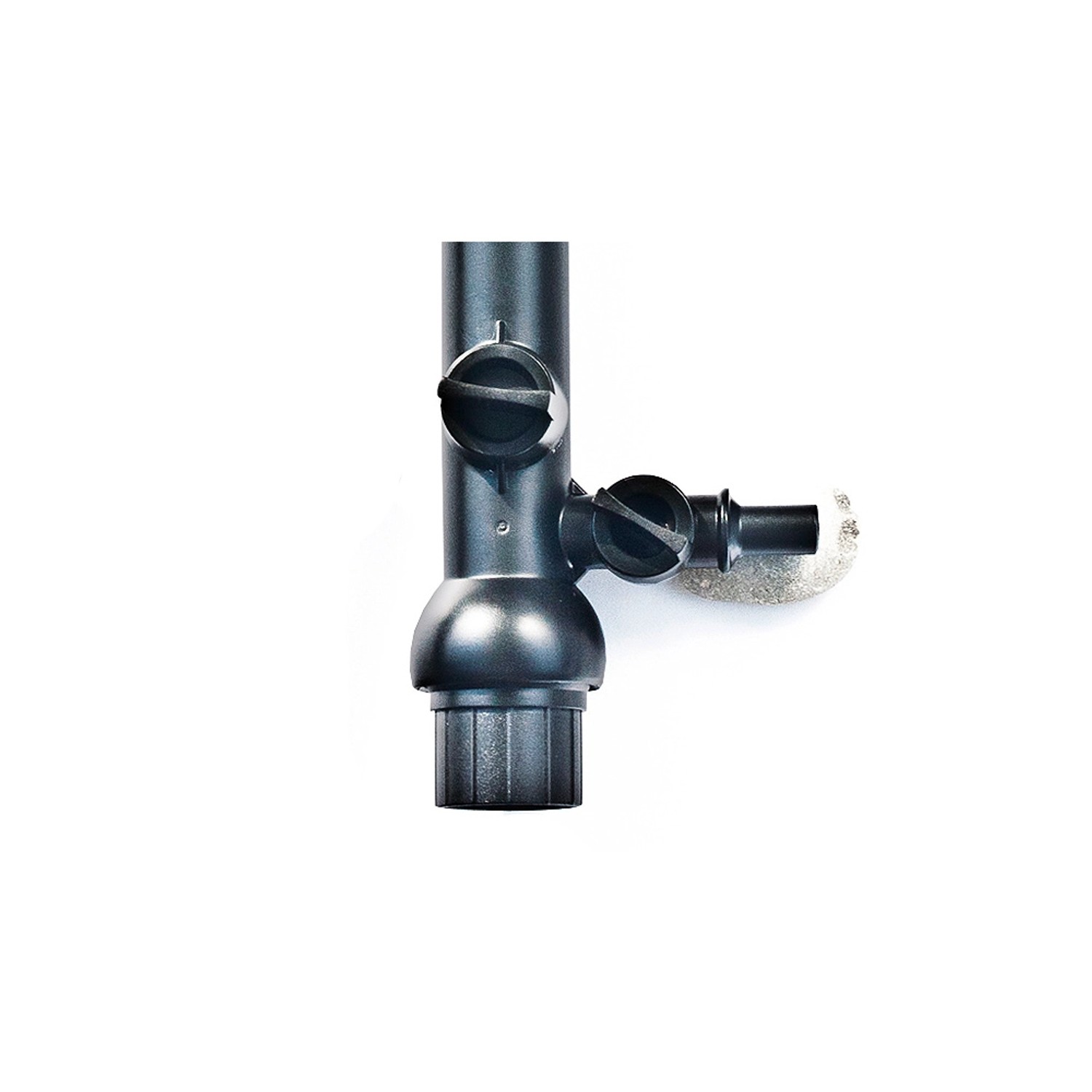 Heissner Aqua Jet Eco Teichpumpen-Set, Detailansicht des Pumpenkopfes mit Reglern.