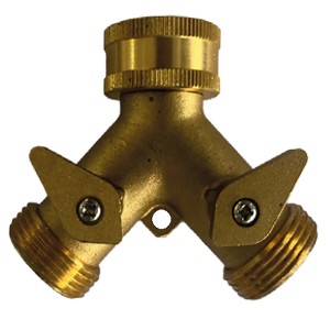 Kirchhoff 2-Wege-Verteilerstück Messing Blank