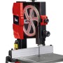 Einhell Bandsäge TC-SB 200/1: Rote und schwarze Bandsäge mit Sägetisch und Parallelanschlag.