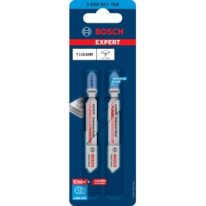 Bosch Expert T 118 AHM Stichsägeblätter für Edelstahl, 2 Stück, in Verpackung.