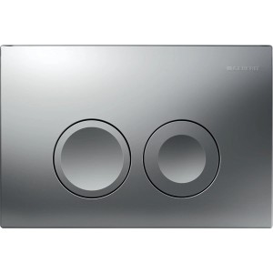 Geberit Delta25 WC-Drückerplatte, verchromt matt, 2-Mengen-Spülung.