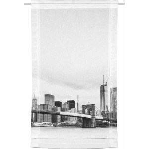 Kliprollo Skyline, schwarz-weiß, 120x60 cm. Rollo mit Skyline-Motiv für Fensterdekoration.