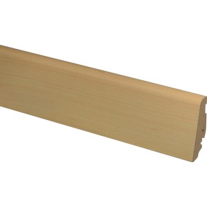 Sockelleiste Ahorn, 19x58x2400 mm, MDF furniert, Clip-Montage für saubere Abschlüsse.