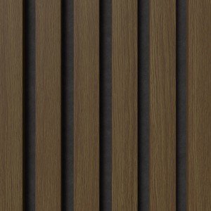 Akustikpaneel-Muster Foliert Eiche Dunkel Filz Schwarz 29,5 cm x 15 cm