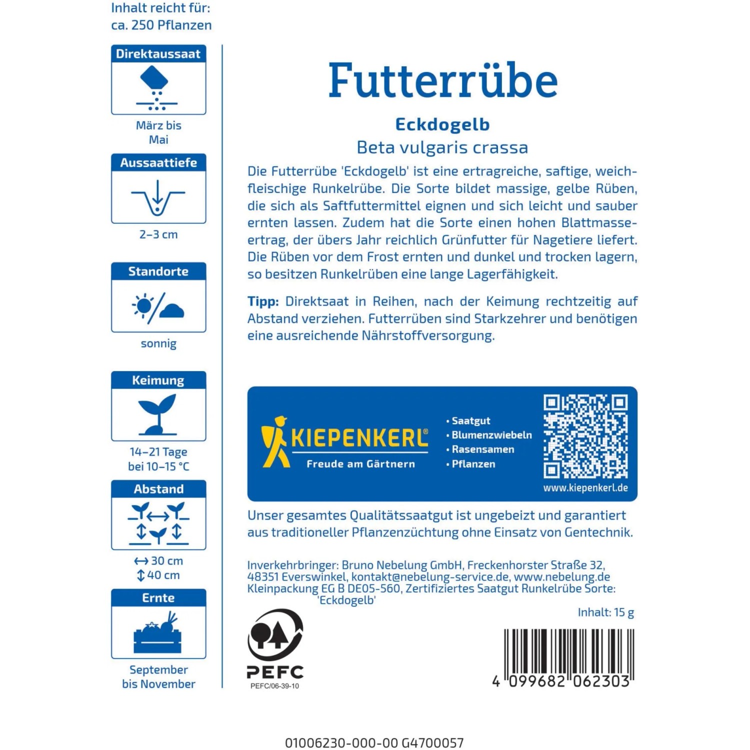 Kiepenkerl Saatgut Futterrbe Eckdogelb kaufen bei OBI