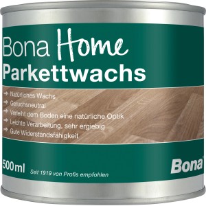 Dose Bona Home Parkettwachs 500ml für Holz- und Parkettböden.