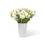 Weiße Ecopots Vase Pisa (21x30cm) mit Blumenstrauß. Dekorative Blumenvase für Innen & Außen.