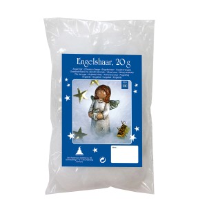 Engelshaar Glasfaser 20g für Weihnachtsdeko, glitzernd, vielseitig einsetzbar.