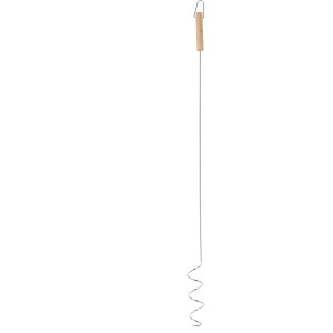 Esschert Wurstspieß, 74,5 cm lang, mit Holzgriff und spiralförmigem Halter für Grillwürste.