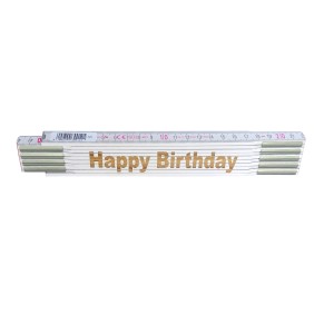 Stabila Zollstock mit Lasergravur "Happy Birthday", 2 m, Messwerkzeug.