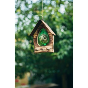 Ferrum Art Design Meisenknödelhalter im modernen Hausdesign aus Edelrost, 19 cm.