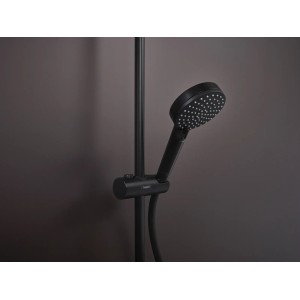 Hansgrohe Duschsystem Vernis Shape, 230 mm, 1jet, EcoSmart, mattschwarz, Nahaufnahme.