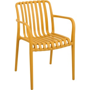 Stapelstuhl Merrydale Kunststoff mit Armlehnen Gelb