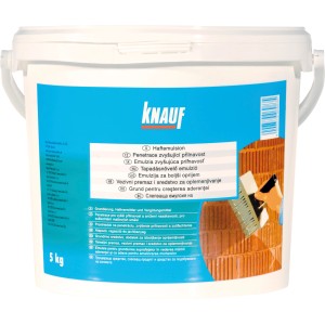 Knauf Haftemulsion 5 kg im Eimer, gebrauchsfertige Grundierung für Putz und Estrich.