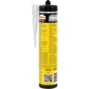 Pattex Montagekleber Special Transparent, 290g Kartusche für Glas und andere glatte Flächen.