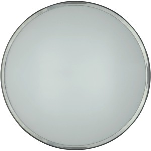 Runde LED-Wand- und Deckenleuchte, 18W, IP44, Farbwechsel, weiß mit Chromrand.