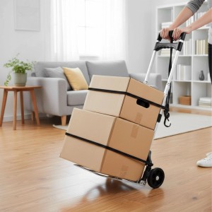 Relaxdays Sackkarre Stahl Schwarz Klappbar bis 70 kg 98 cm x 38 cm x 41 cm