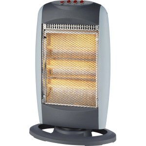 Halogenheizer mit 1200 W und 75° Oszillation für punktuelle Wärme in Innenräumen und im Freien.