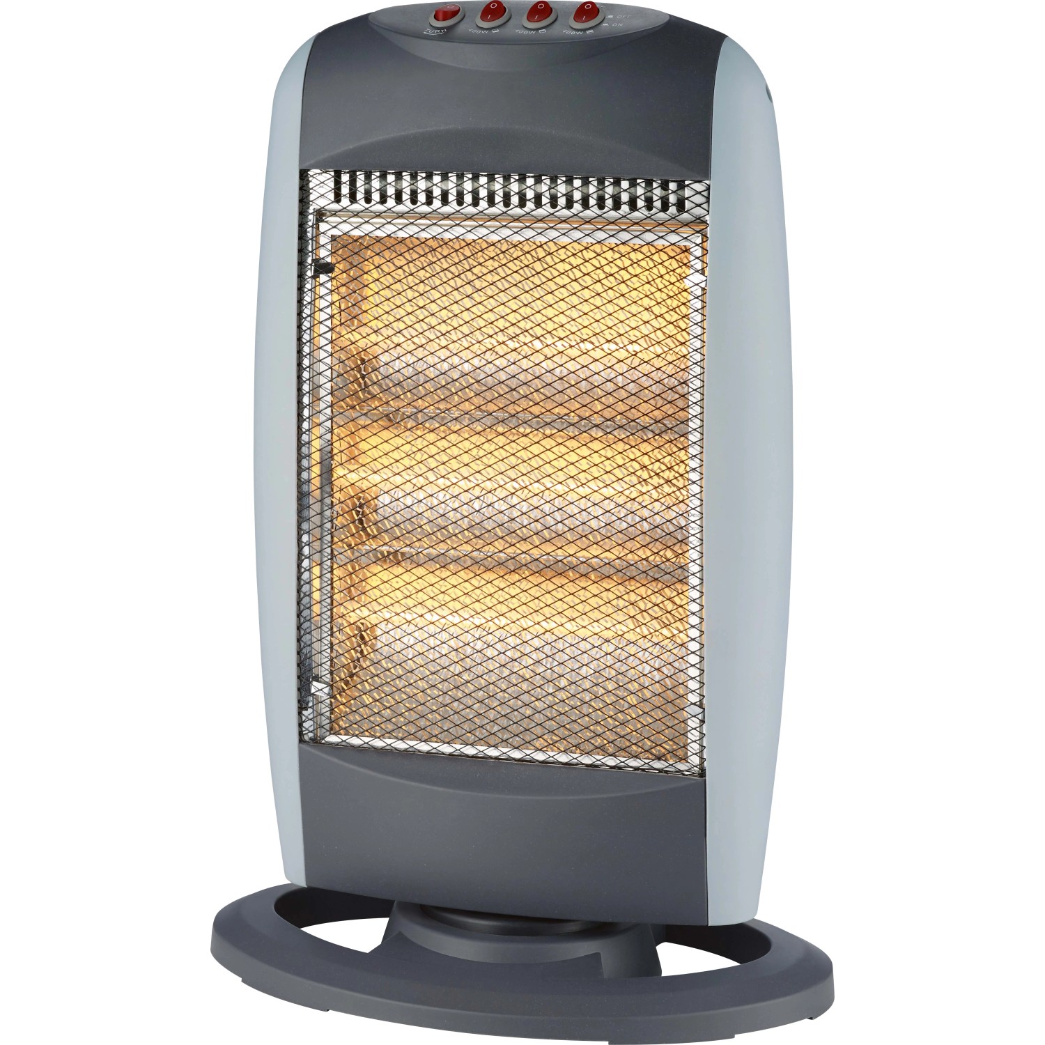 Halogenheizer mit 1200 W und 75° Oszillation für punktuelle Wärme in Innenräumen und im Freien.