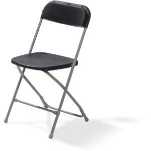 VEBA Klappstuhl Budget Grau-Schwarz, ideal für Garten & Events. Praktischer Gartenstuhl zum Klappen.