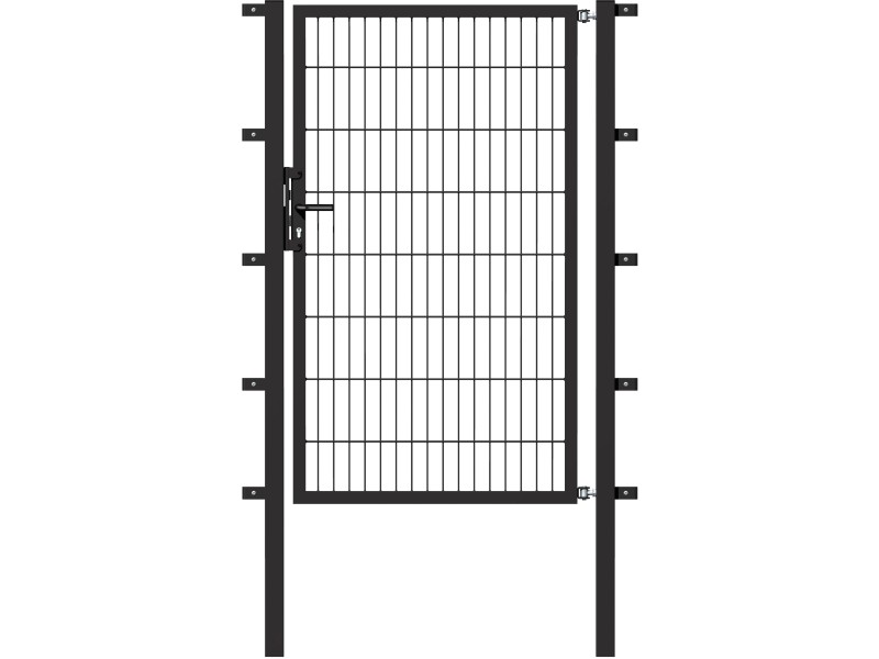 54+ Doppelstabmatte 250 X 180 Anthrazit, Mit doppelstabmattenzaun
