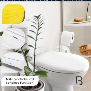 Weißer Bath4U WC-Sitz aus Duroplast mit Absenkautomatik und Quick-Release Funktion.