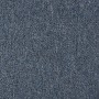 Blauer Teppichboden Hamburg als Meterware, 400 cm breit, Schlingenstruktur.