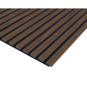 FN Acustico Akustikplatte Walnuss, Furnier auf PET/MDF, schallabsorbierend und dekorativ.