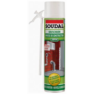 Soudal SMX Bauschaum, isocyanatfrei, 500ml Dose. Montageschaum für Fenster und Türen.