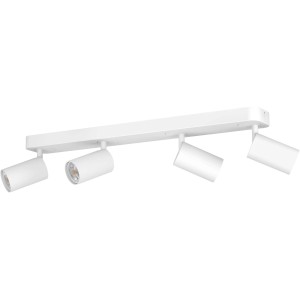 Weiße Eglo LED-Spotleuchte Telimbela-Z, 4-flammig, für Eglo Connect.Z, aus Stahl mit schwenkbaren Spots.