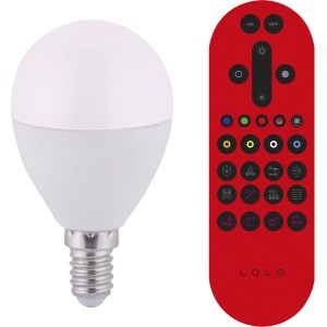 Just Light LED-Lampe Lolasmart-Bulb E14 mit Fernbedienung, App-steuerbar.